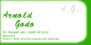 arnold godo business card